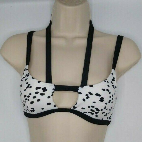 ASOS Swim Strappy Bikini Top Dalmation Print Sz 2 - Picture 6 of 7